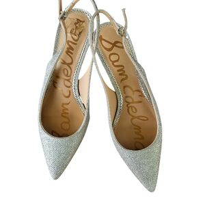 Sam Edelman, Size 10, sparkly silver